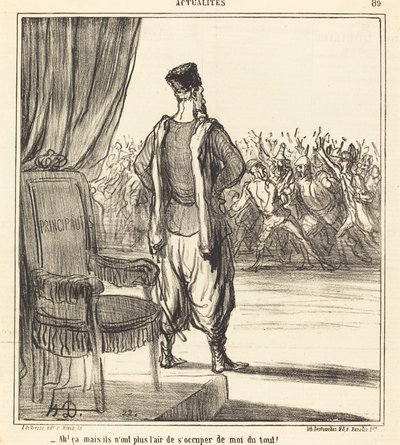 Ah! bu... artık beni umursamıyorlarmış gibi görünüyor by Honoré Daumier