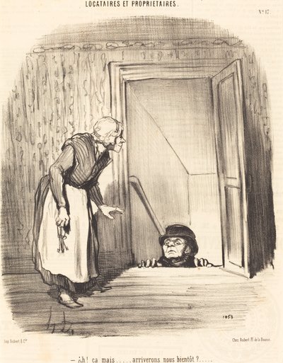 Ah! ama... yakında varacak mıyız? by Honoré Daumier