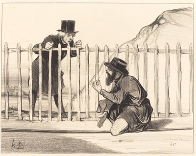 Ah! şey... konvoy... ondan kaçmaktan gurur duyabilir... by Honoré Daumier