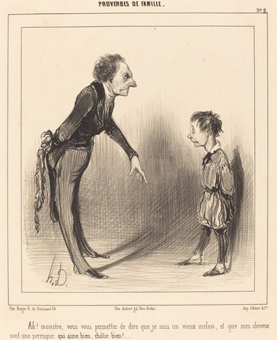 Ah! canavar, kendine izin veriyorsun... by Honoré Daumier