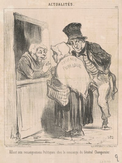 Siyasi bilgilere gidiyor... by Honoré Daumier
