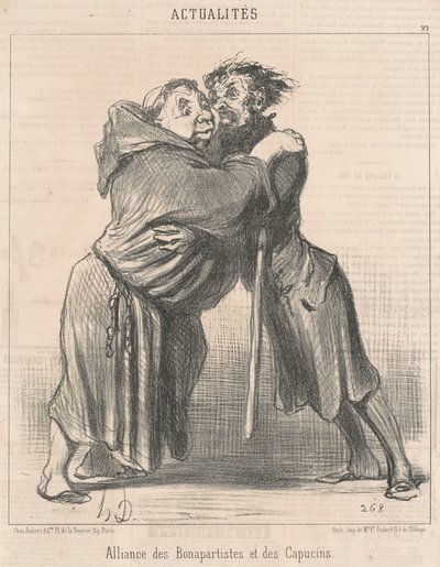 Bonapartistler ve Kapuçinler İttifakı by Honoré Daumier