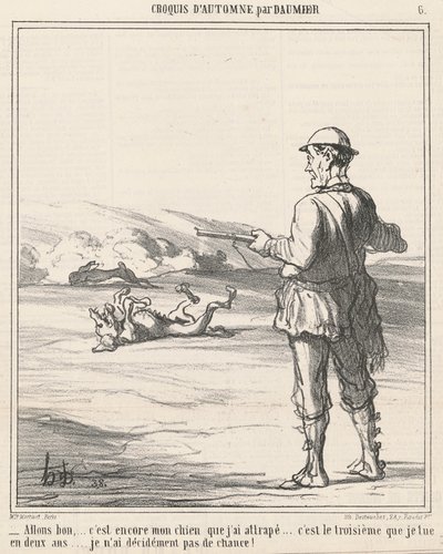 Hadi ama yine benim köpeğim... by Honoré Daumier
