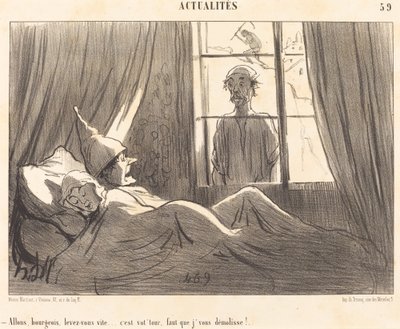 Haydi burjuva, çabuk kalk... by Honoré Daumier