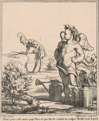 Yıla gidelim baba Mart... by Honoré Daumier