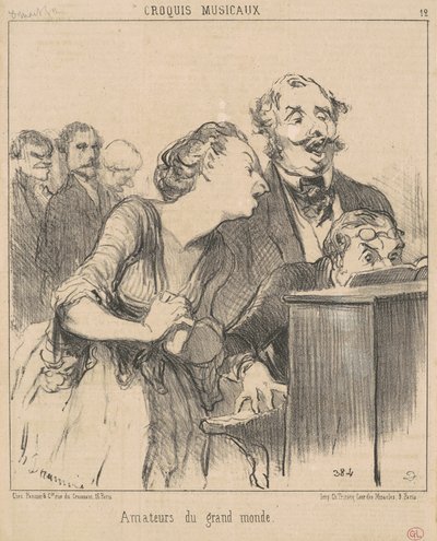 Büyük dünya aşıkları by Honoré Daumier