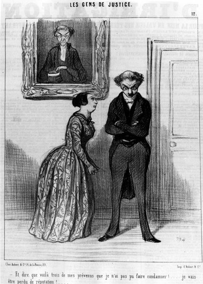 Ve bunların mahkum edemediğim üç sanık olduğunu söylemek için!... itibar kaybınız olsun!... , Honore Daumier