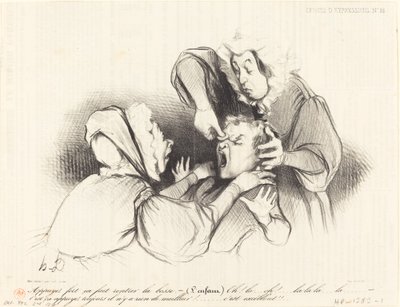Sert basın, yumruğun içeri girmesini sağlar... by Honoré Daumier