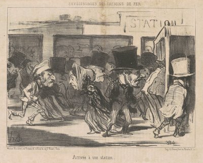 Bir istasyona varış by Honoré Daumier
