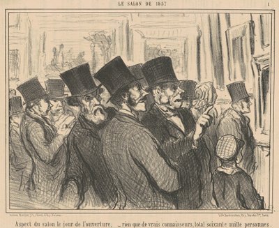 Açılış gününde salon görünümü... by Honoré Daumier