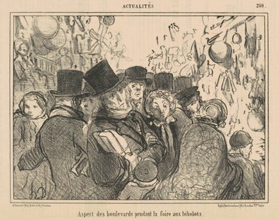 Curio fuarı sırasında bulvarların görünümü by Honoré Daumier