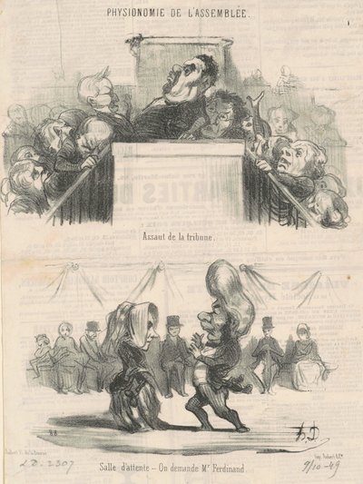tribün saldırısı by Honoré Daumier
