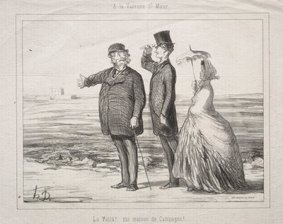 Varenne-Saint-Maur'da: İşte! İşte benim köydeki evim!, 1862. by Honoré Daumier