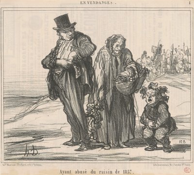 1857 üzümünü kötüye kullanmak by Honoré Daumier