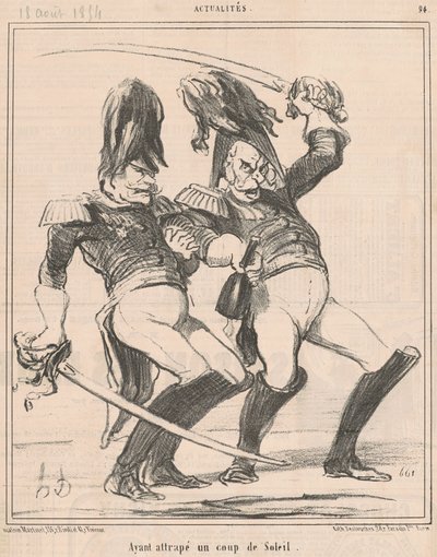 Güneş yanığı yakaladıktan by Honoré Daumier