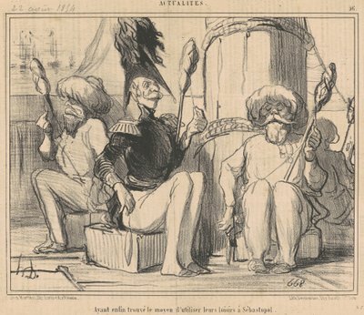 Sonunda boş zamanlarını kullanmanın bir yolunu bulmuşlar! by Honoré Daumier