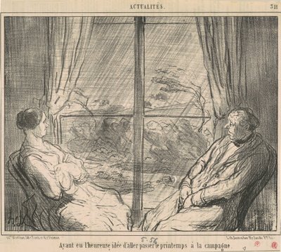Gitme fikrine sahip olmak... by Honoré Daumier
