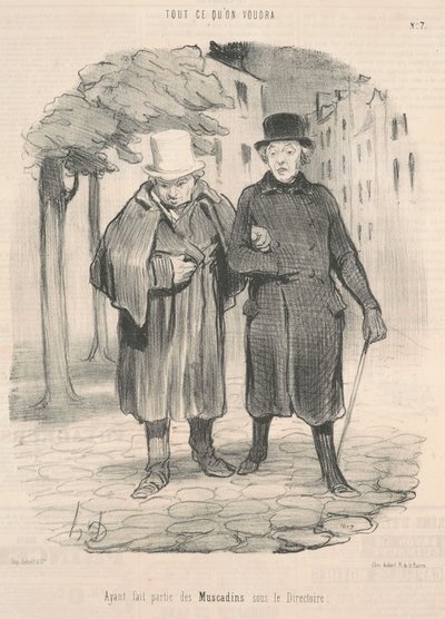 Yönetim kurulu altında muscadinlerin bir parçası olmak by Honoré Daumier