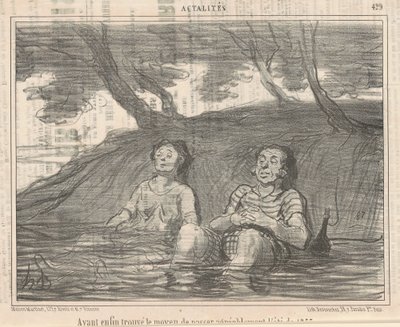 ... yazı hoş geçirmenin bir yolunu bulmuş olmak by Honoré Daumier