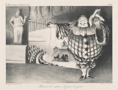 Perdeyi İndirin, Fars Sona Erdi by Honoré Daumier