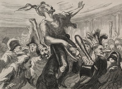 Opera Balosu: Yaşasın alevler. by Honoré Daumier
