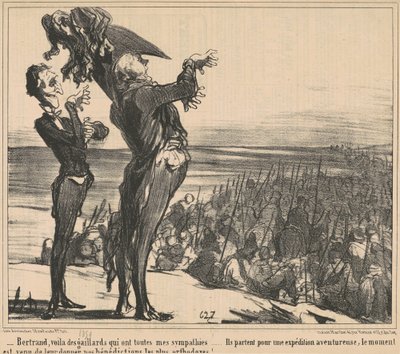 Bertrand, işte bazı arkadaşlar... by Honoré Daumier