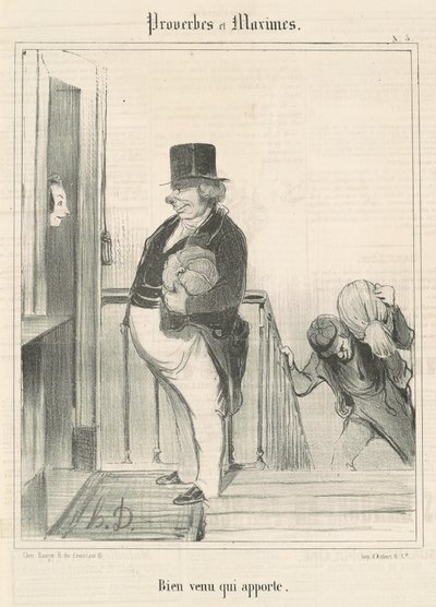 hoşgeldin kim getiriyor by Honoré Daumier