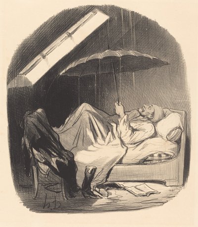 Sahibi soyguncu... by Honoré Daumier
