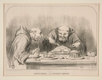 Capucinade: - Memnun yoksulluk, Gerçeklerin 88. by Honoré Daumier