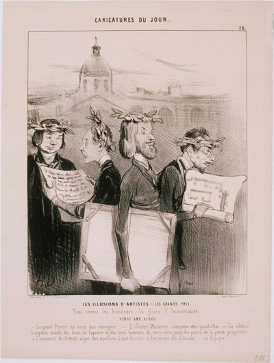 Günün karikatürleri - sanatçıların yanılsamaları by Honoré Daumier