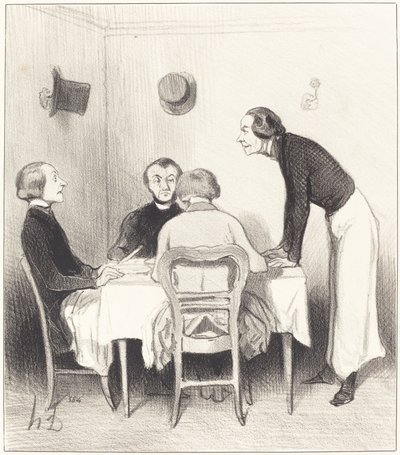 restoran havuç by Honoré Daumier