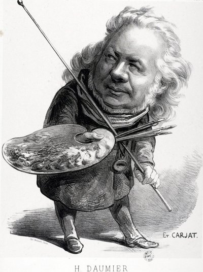 Honore Daumier (1808-1879), Fransız oymacı, ressam ve heykeltıraş tarafından karikatür. Carjat gravürü (1828-1906). Karartma: 29,5x23cm. Arbaud Müzesi. by Honoré Daumier