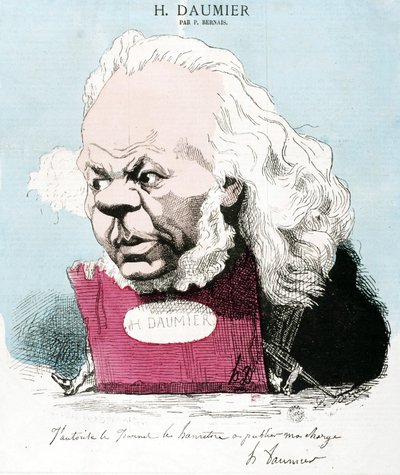 Honore Daumier (1808-1879), Fransız oymacı, ressam ve heykeltıraş tarafından karikatür. P. Bernais tarafından gravür. Karartma: 33x30cm. Arbaud Müzesi. by Honoré Daumier