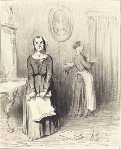 Bu Günlük çalışmamı acınası buluyor... by Honoré Daumier