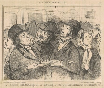 Bu Mösyö Courbet, rakamlar veriyor ... bayağı ... by Honoré Daumier