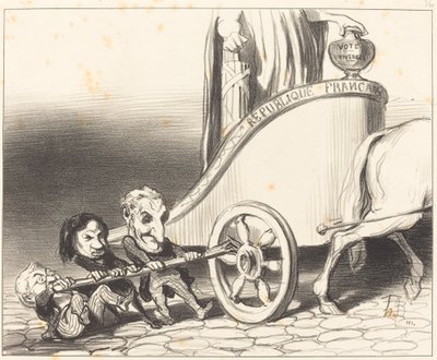 Bu araba her zaman işe yarayacak... by Honoré Daumier