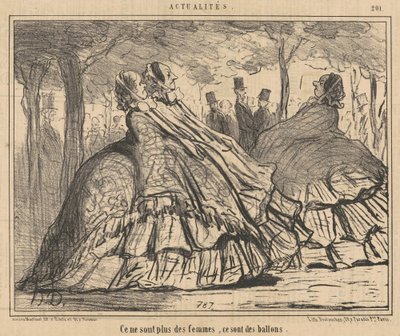 Onlar artık kadın değil, onlar balon by Honoré Daumier