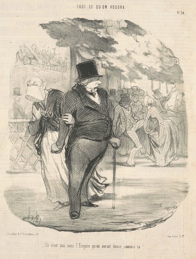 İmparatorluğun altında böyle dans edemezdik! ... by Honoré Daumier