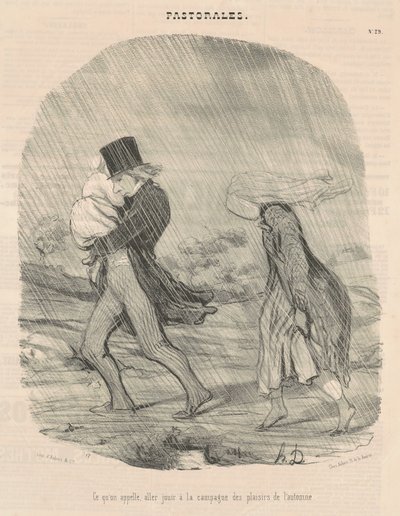 Kırda eğlenmek dediğimiz şey... by Honoré Daumier
