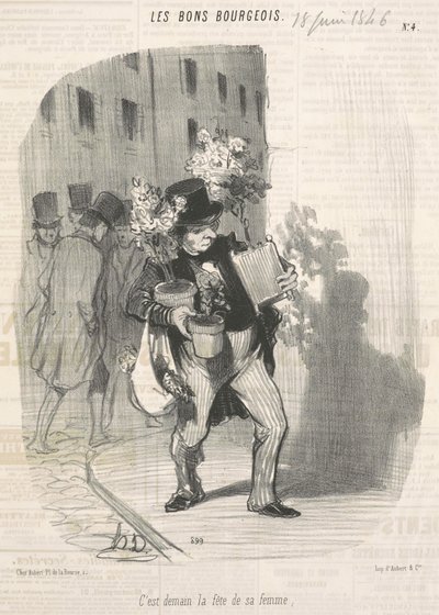 Yarın karısının doğum günü by Honoré Daumier