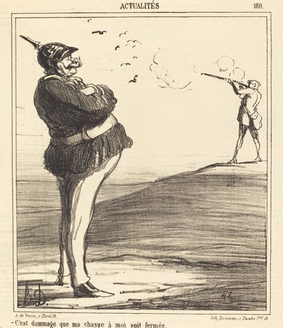 Benim için avımın kapalı olması çok yazık by Honoré Daumier
