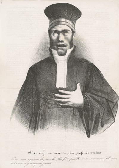 Her zaman en derin acıyla by Honoré Daumier