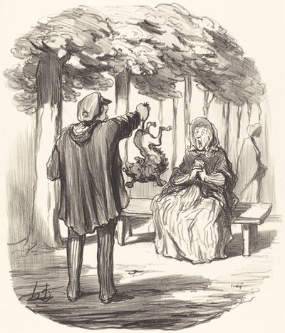 Orada mısın by Honoré Daumier