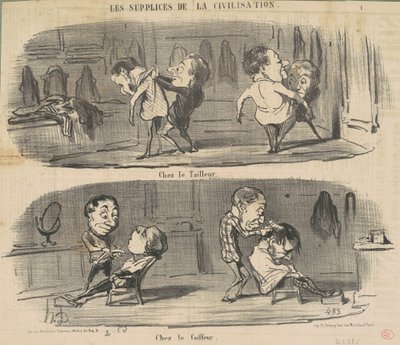 Kuafördeki terzide by Honoré Daumier