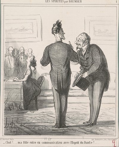 Sus...! Kızım iletişim halinde... by Honoré Daumier