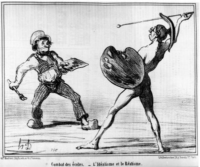 Okul kavgası. idealizm ve gerçekçilik, Honore Daumier