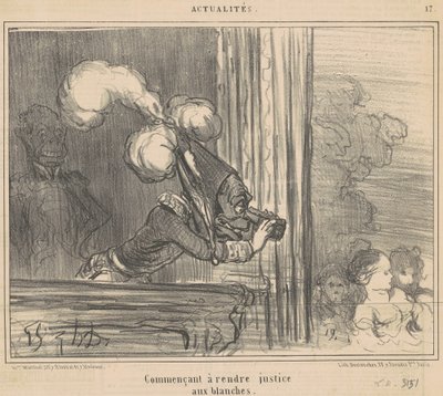 Beyaz kadınlara adalet yapmaya başlıyor by Honoré Daumier