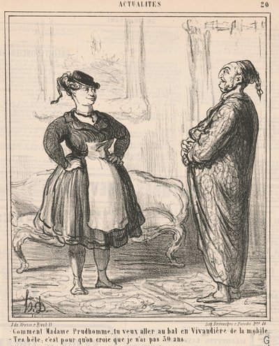 Nasıl Madame Prudhomme ... Bir vivandière olarak ... by Honoré Daumier