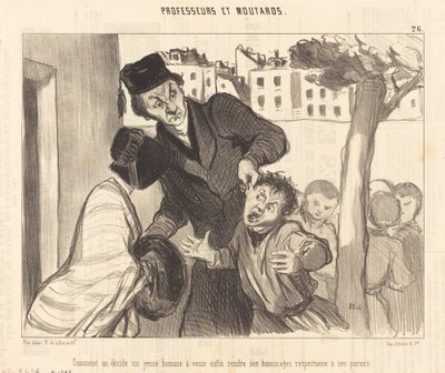 Bir gencin geleceğine nasıl karar verirsiniz... by Honoré Daumier