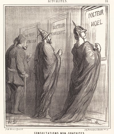 Danışma ücretsiz değil by Honoré Daumier